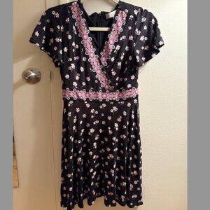 LOFT V-neck floral short-sleeve dress, 00P